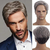Short Gray Male Wig - Anellace